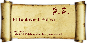 Hildebrand Petra névjegykártya